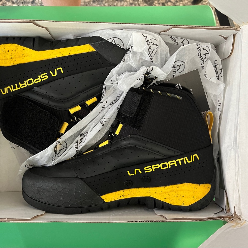 La Sportiva Black and Yellow Mountaineering Boots